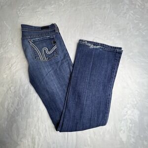 Citizens Of Humanity By Jerome Dahan Ingrid Low Rise Flared Blue Size 29